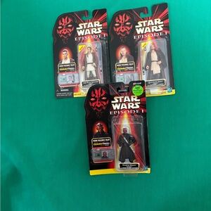 Star Wars Episode 1 action figures Obi- Wan Kenobi Qui-Gon Jinn Darth Maul lot